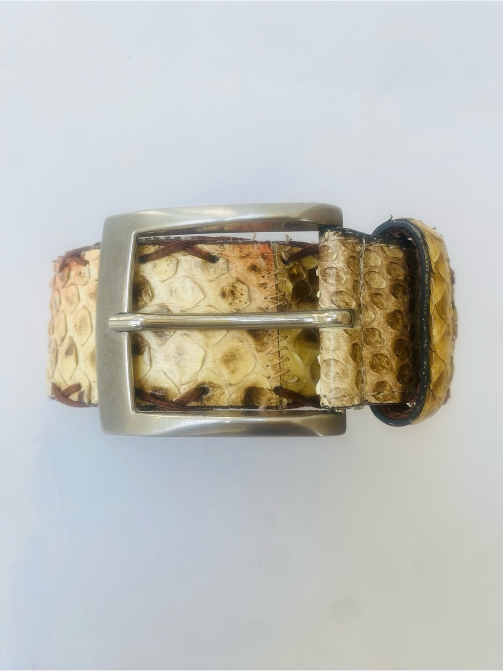 Vero Pitone Handmade Python Skin And Leather  Belt 33-38